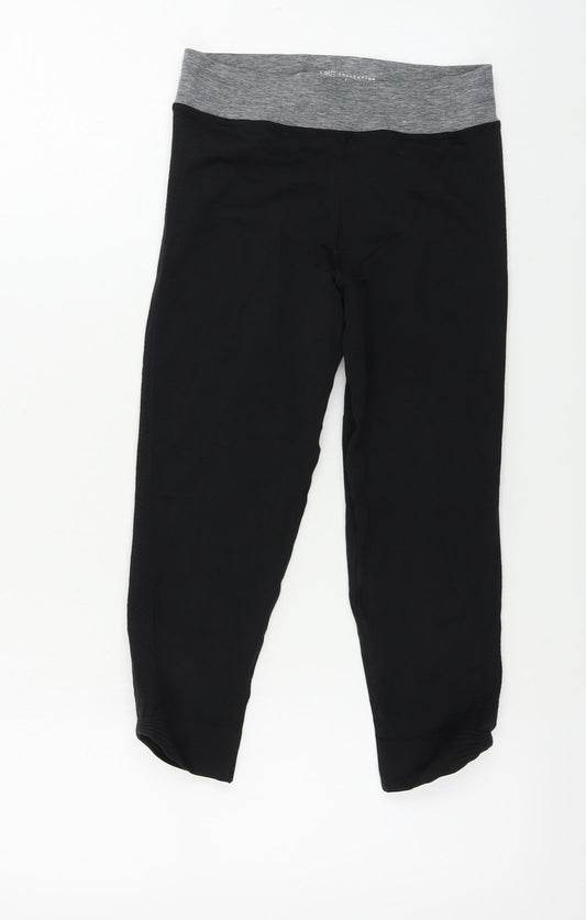 Marks and Spencer  Womens Black Ikat  Cropped Leggings Size S