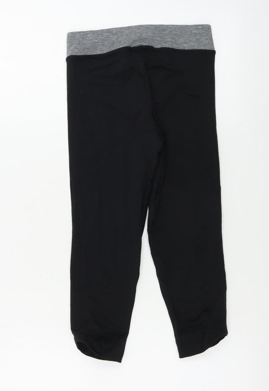 Marks and Spencer  Womens Black Ikat  Cropped Leggings Size S