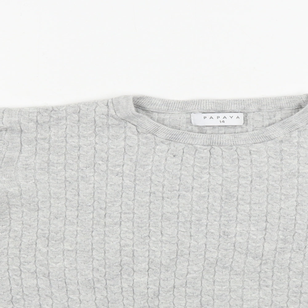 Papaya  Womens Grey   Pullover Jumper Size 14
