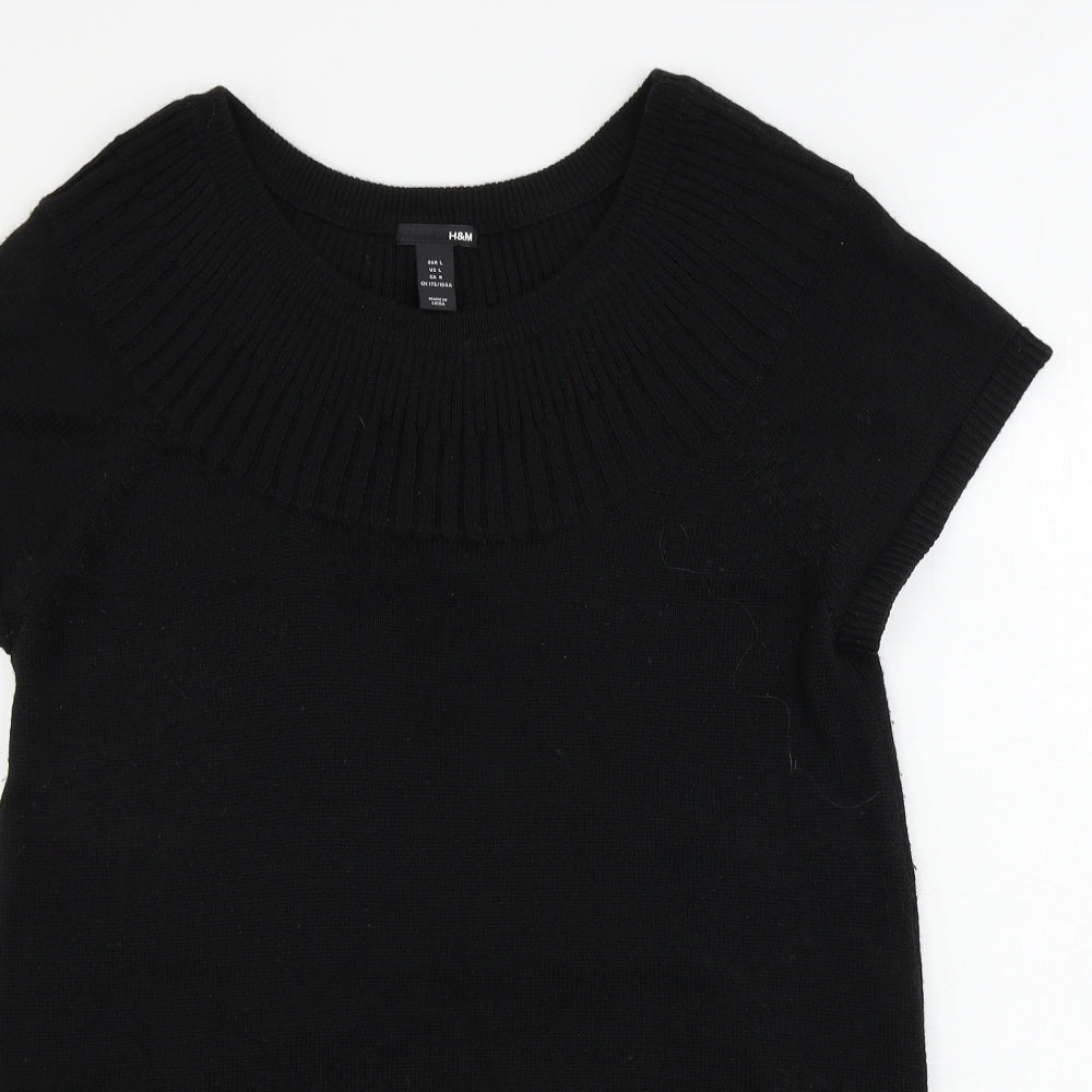 H&M  Womens Black   Pullover Jumper Size L