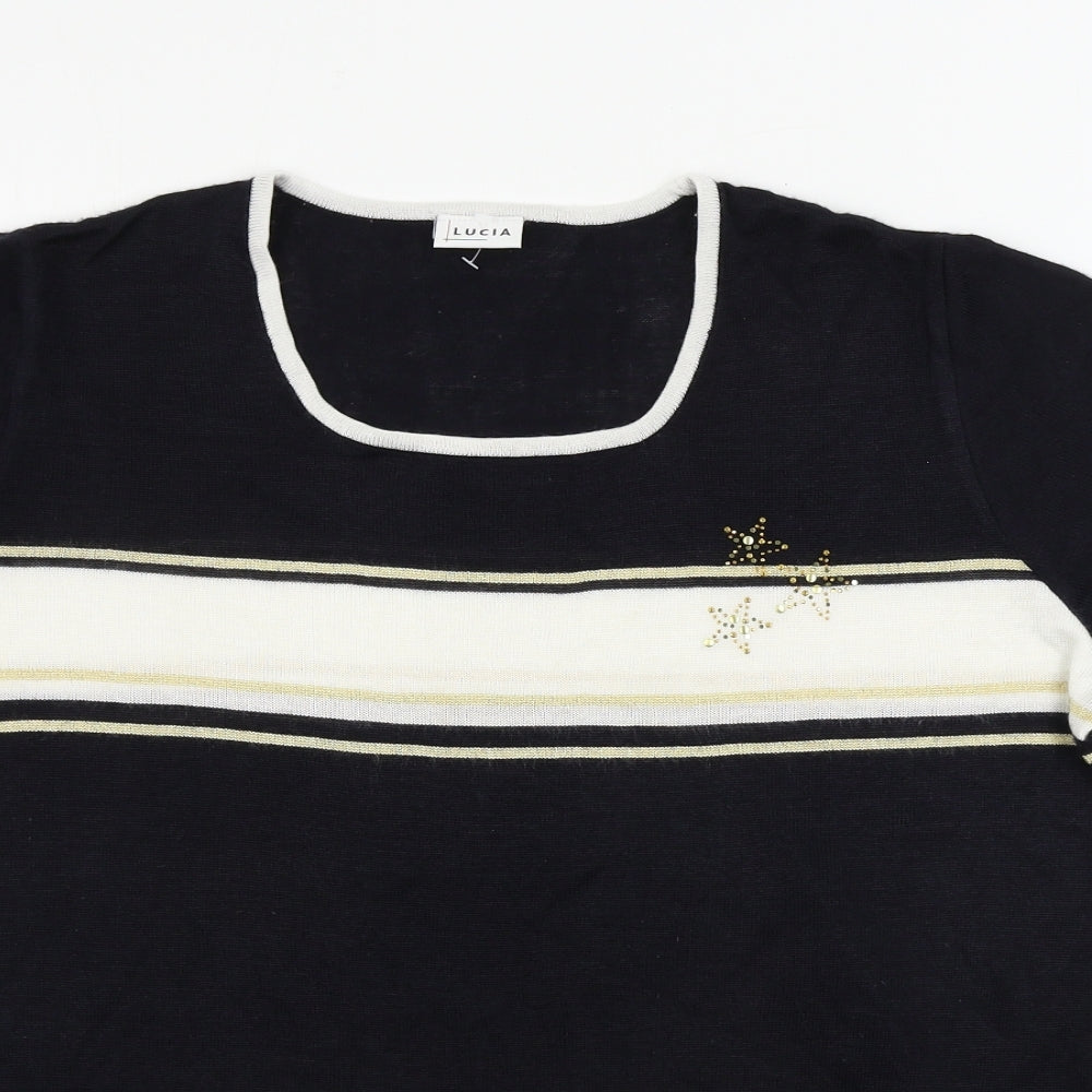 LUCIA Womens Blue   Pullover Jumper Size 18
