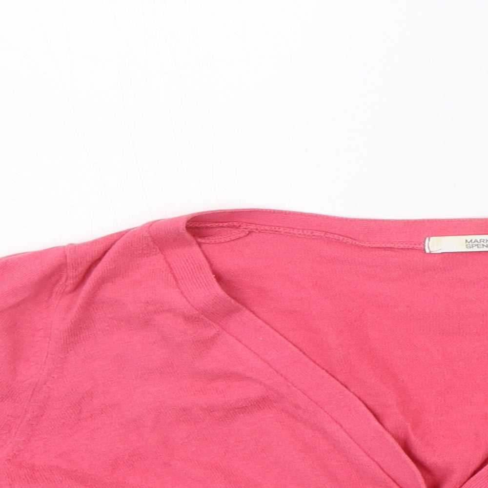 Marks and Spencer Womens Pink   Cardigan Jumper Size 8