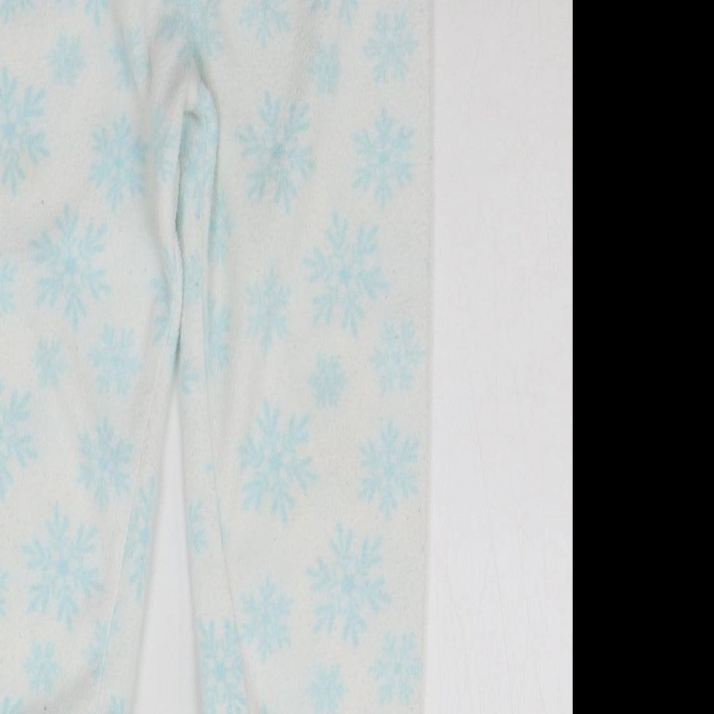 Primark Girls White Geometric  Top Pyjama Pants Size 4-5 Years  - STARS
