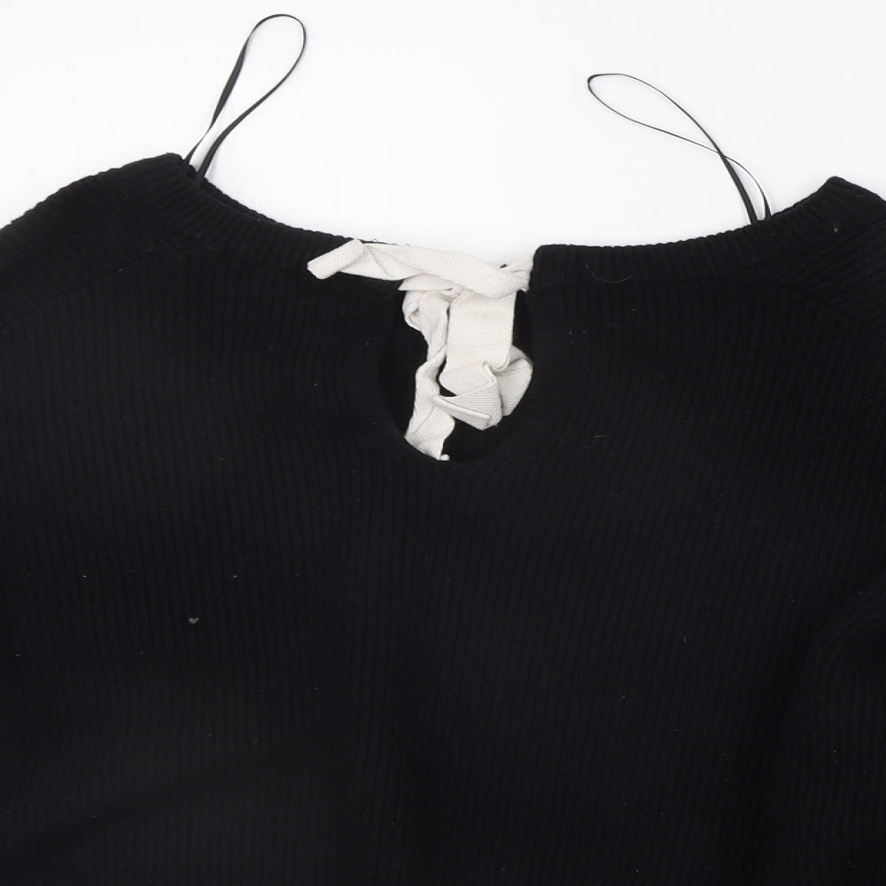 Zara Womens Black   Pullover Jumper Size M