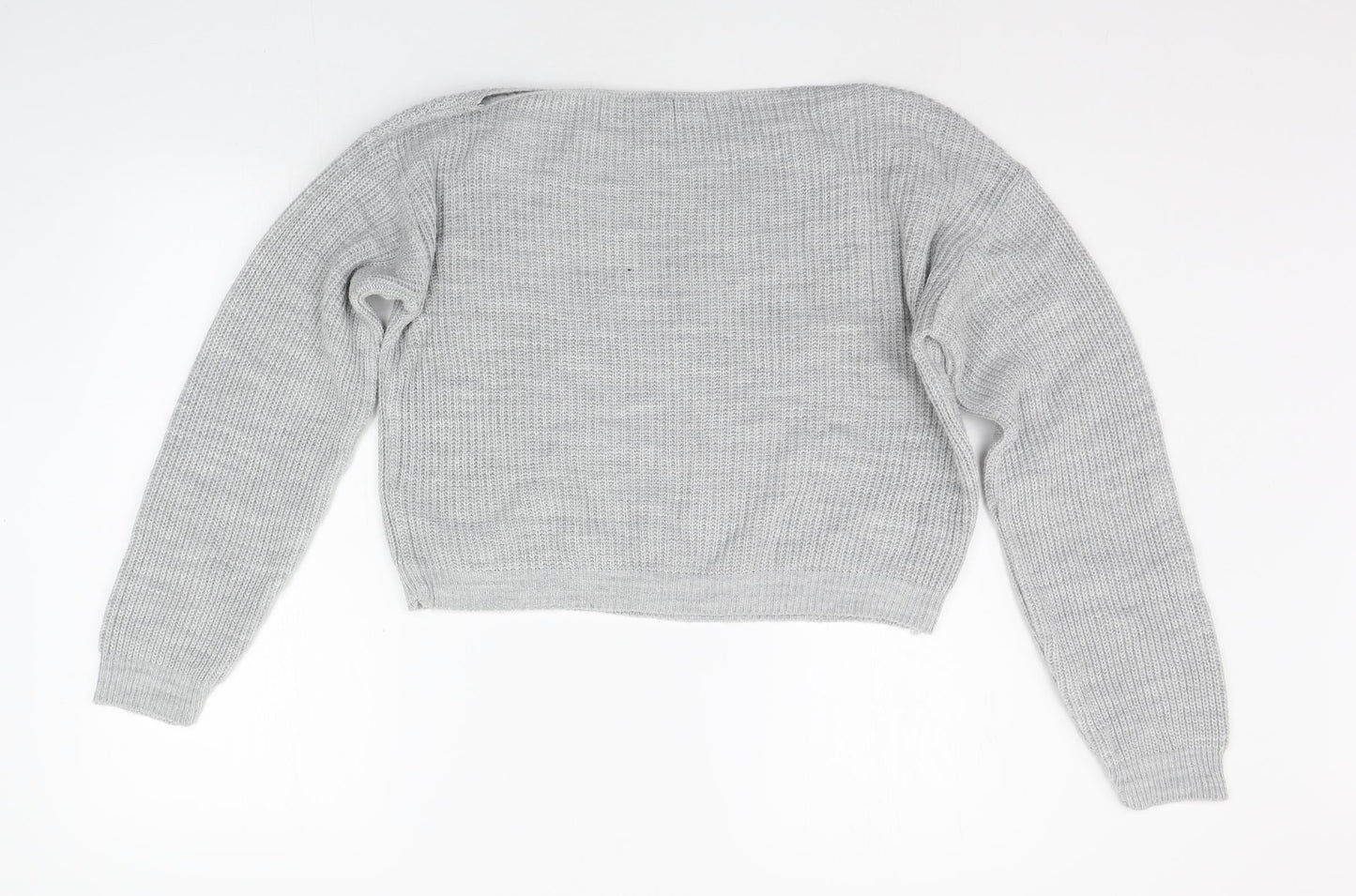 pretylittlething Womens Grey   Pullover Jumper Size 6
