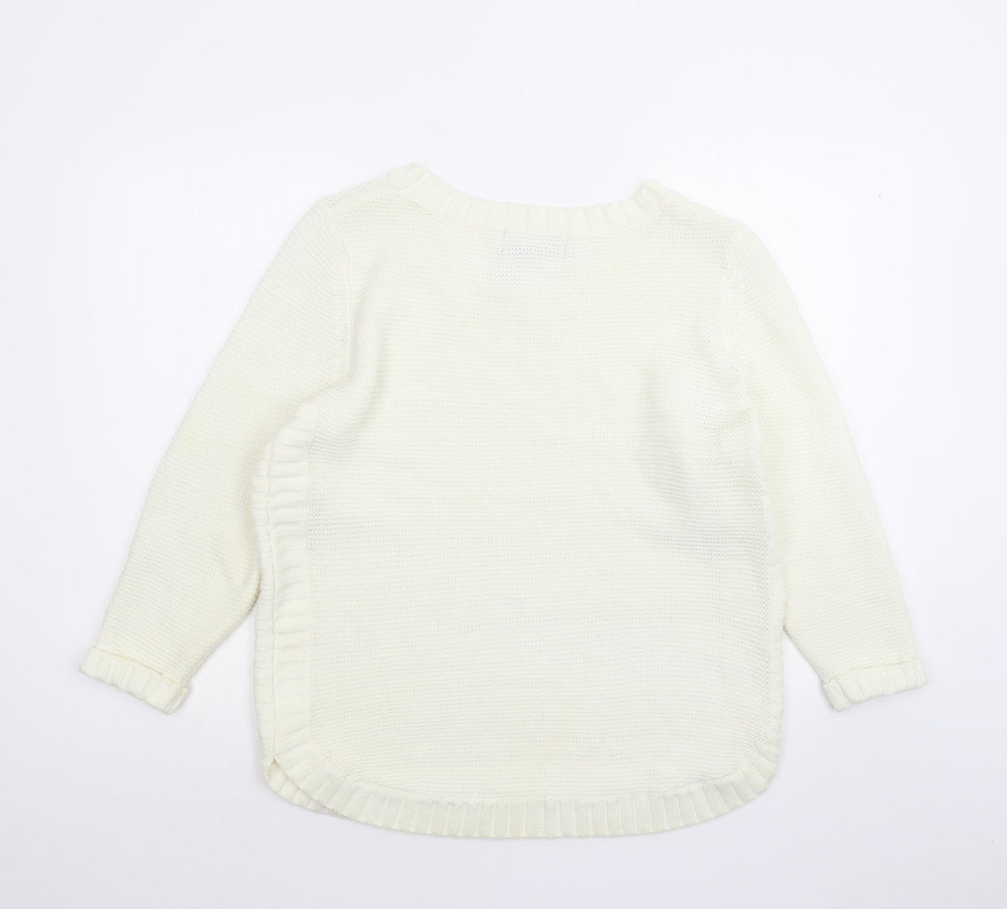 Preworn Womens White   Pullover Jumper Size XS