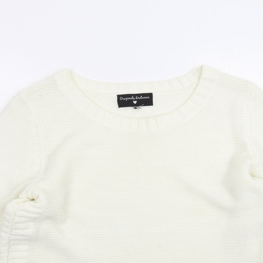 Preworn Womens White   Pullover Jumper Size XS