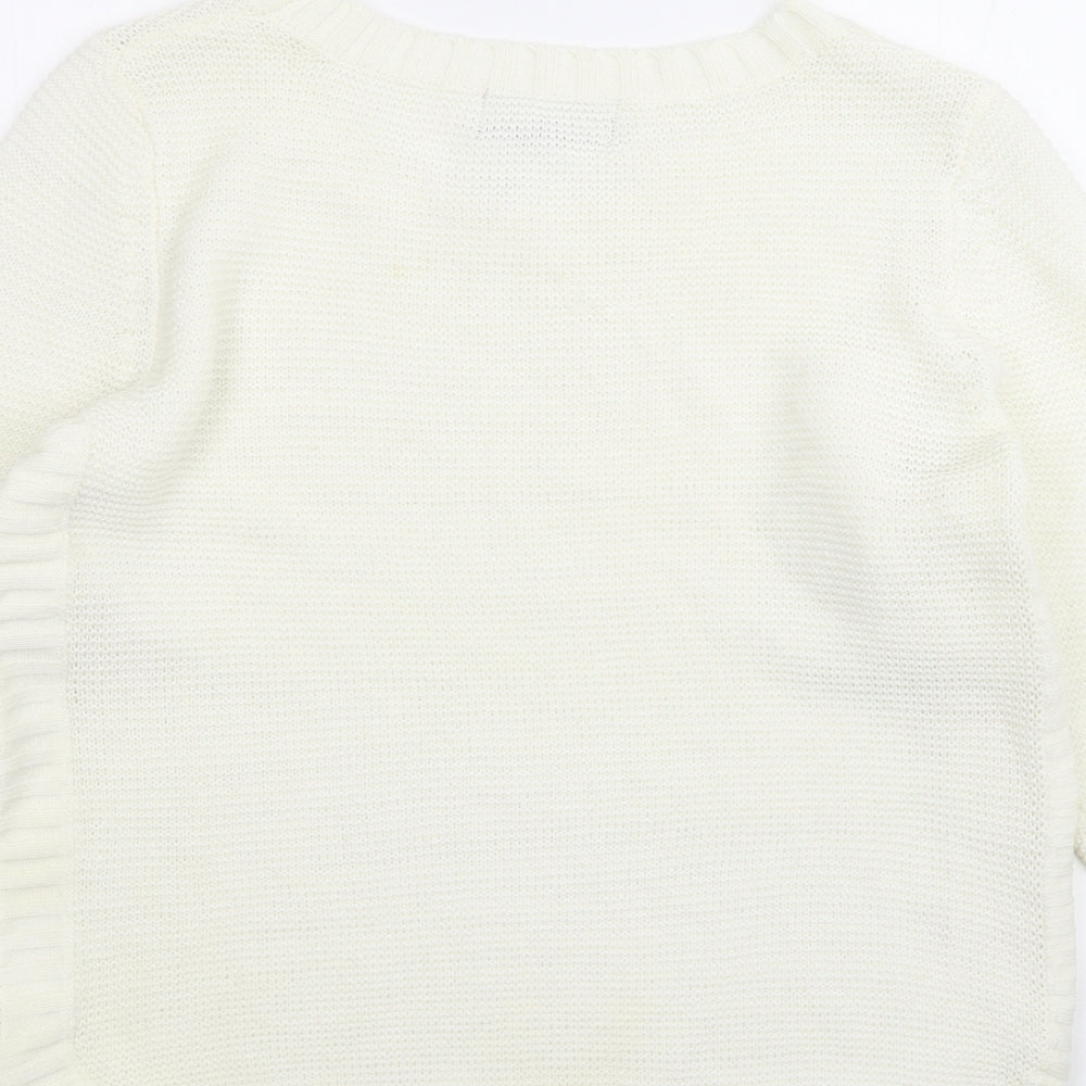 Preworn Womens White   Pullover Jumper Size XS