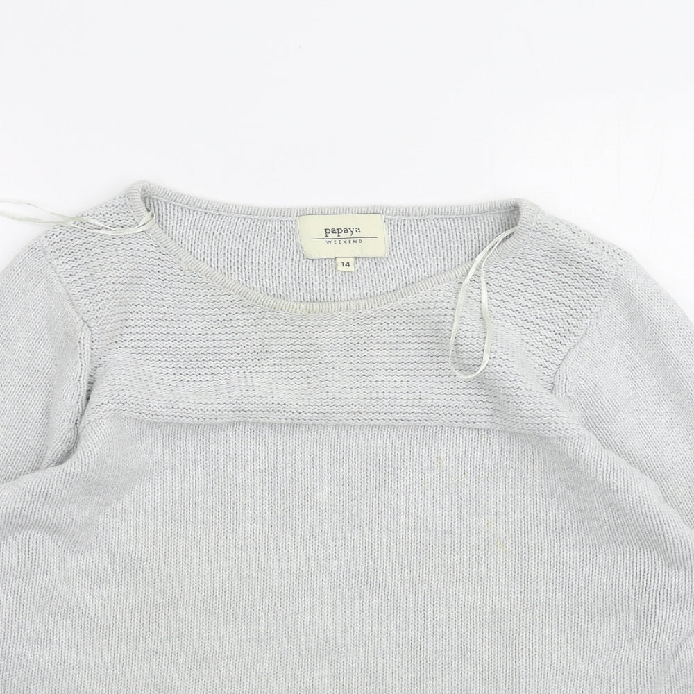 Papaya Womens Grey   Pullover Jumper Size 14