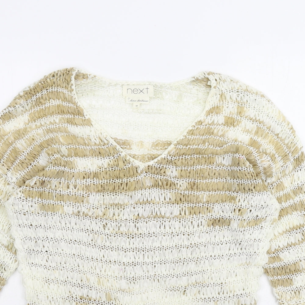 NEXT Womens White   Pullover Jumper Size M