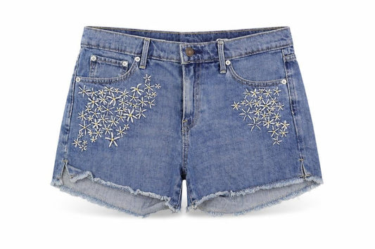Gap Mens Blue  Denim Cargo Shorts Size 28 in