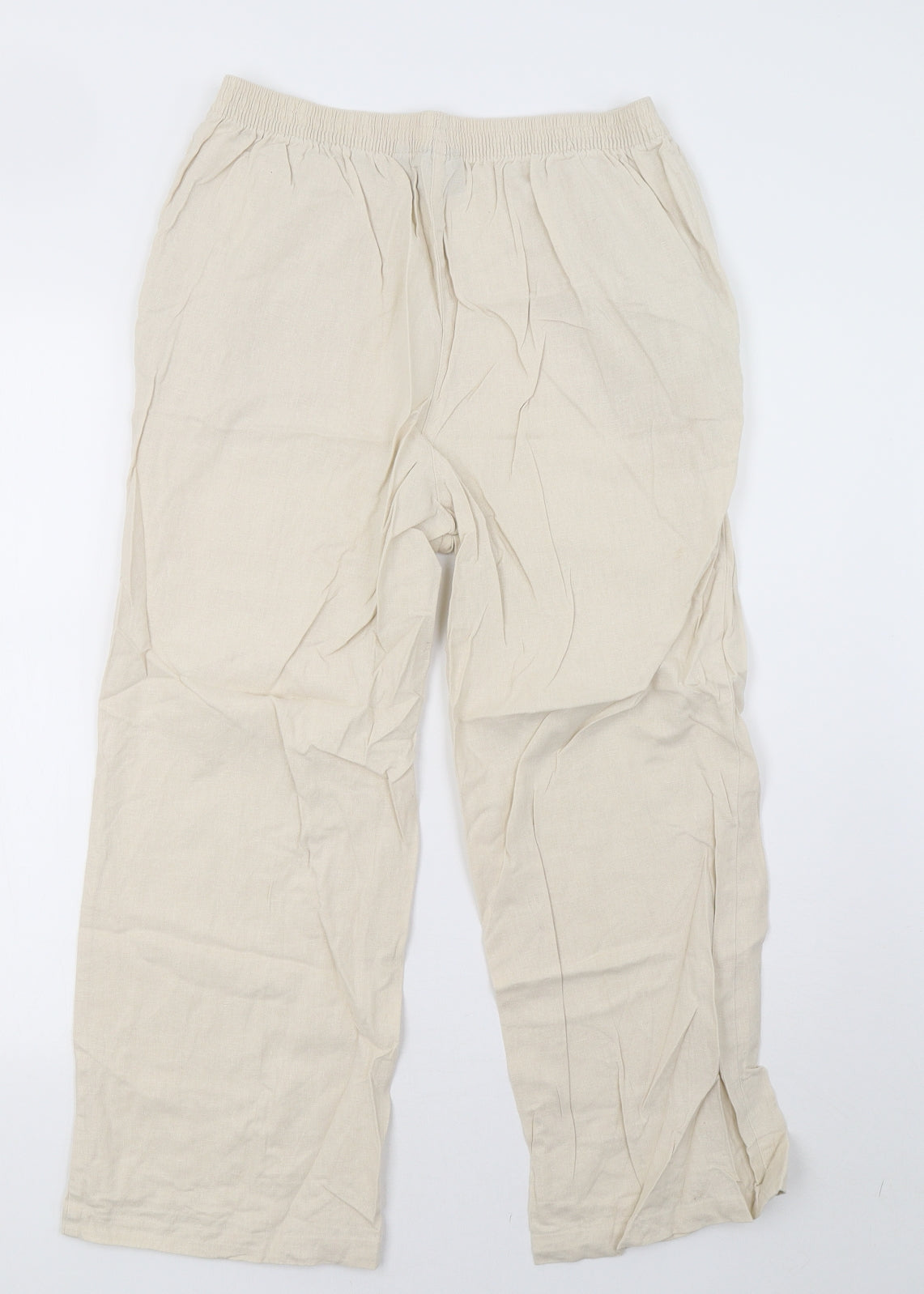 EWM Womens Beige   Trousers  Size 12 L26 in