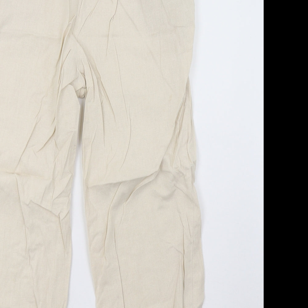 EWM Womens Beige   Trousers  Size 12 L26 in