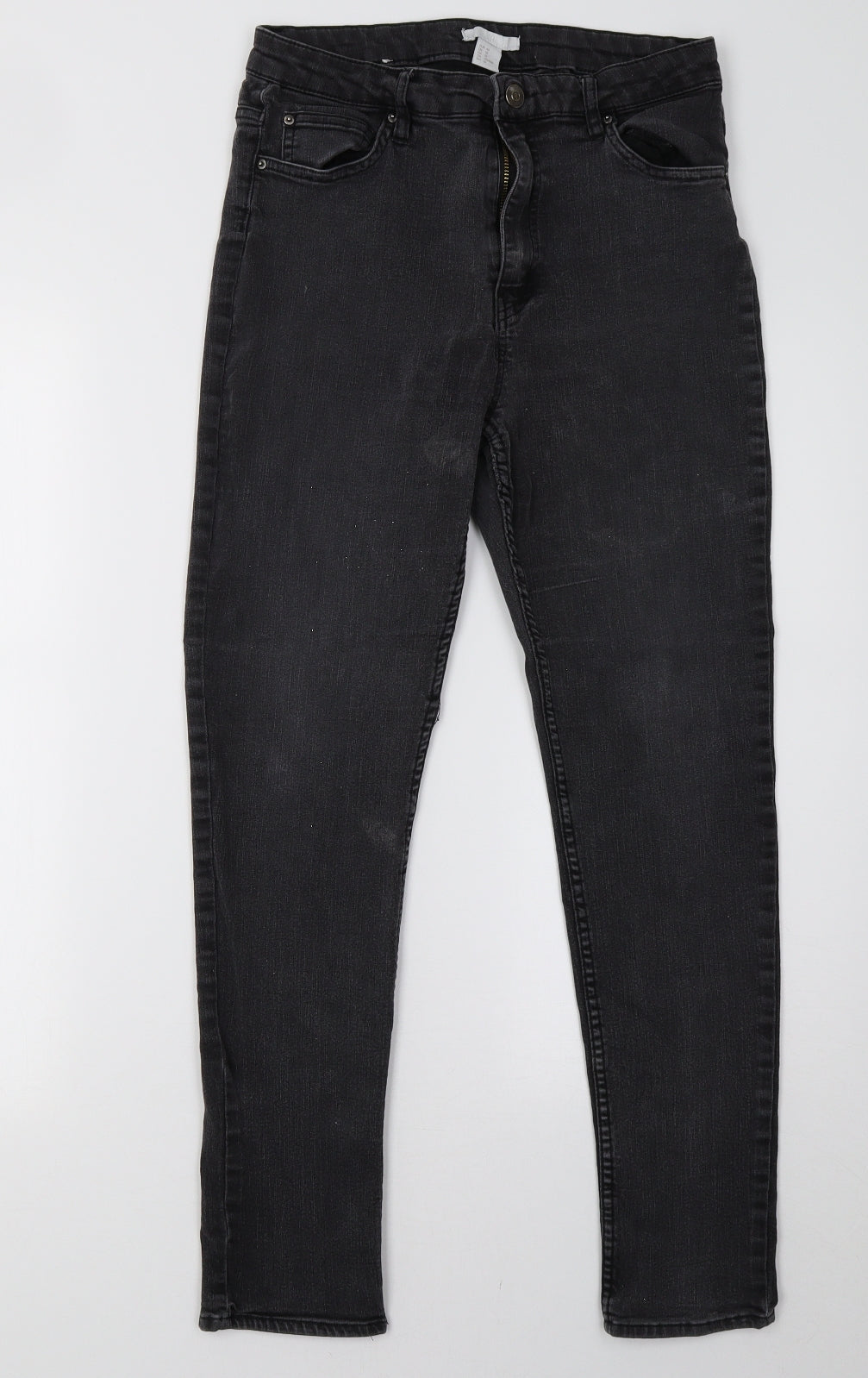 H&M Womens Grey   Trousers  Size 8 L28 in