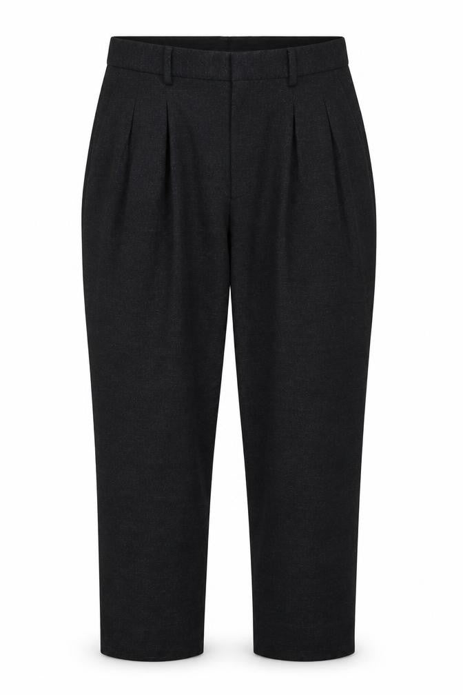 Front view of ASOS women’s grey trousers, size UK 12, 30-inch leg