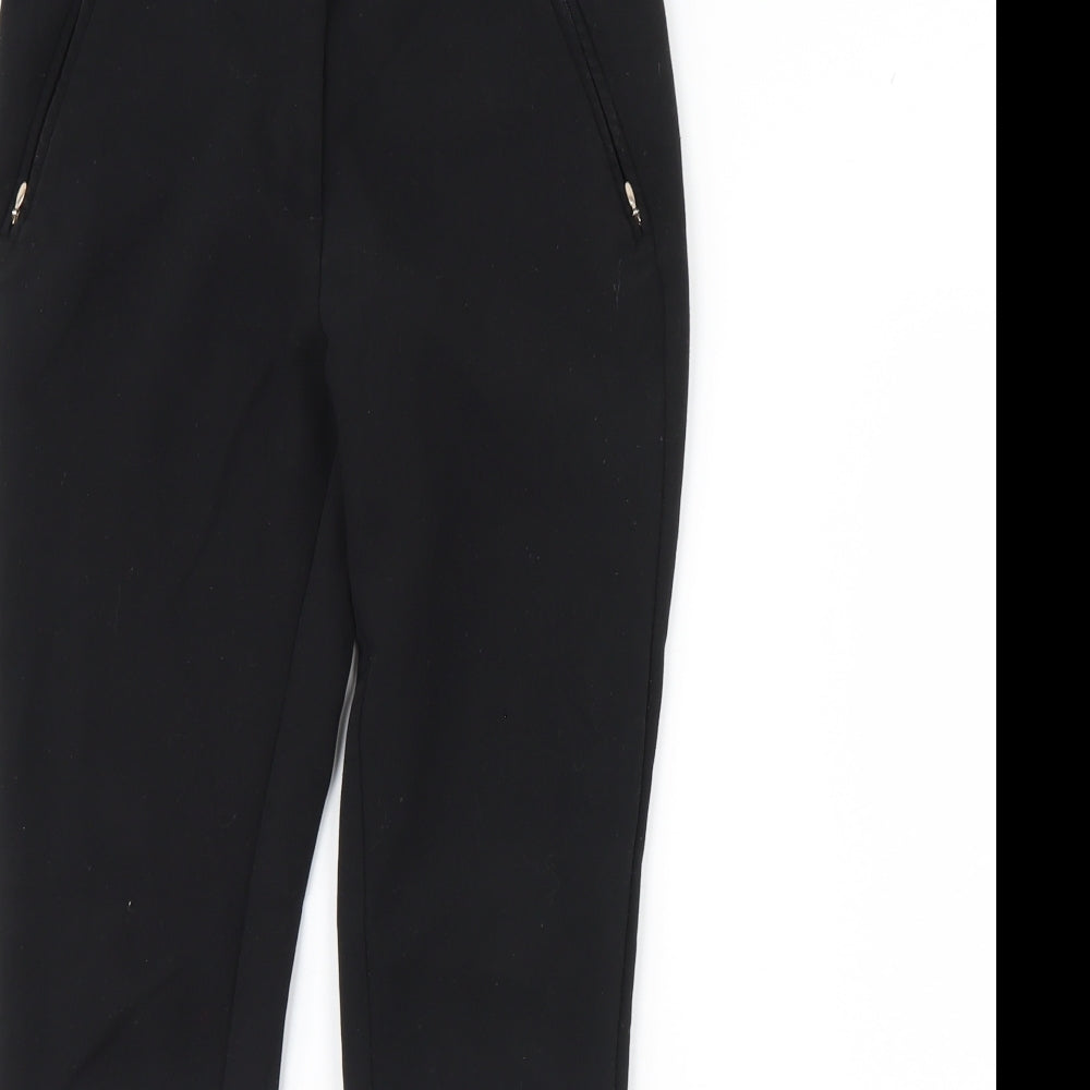 m&s Womens Black   Trousers  Size 8 L28 in