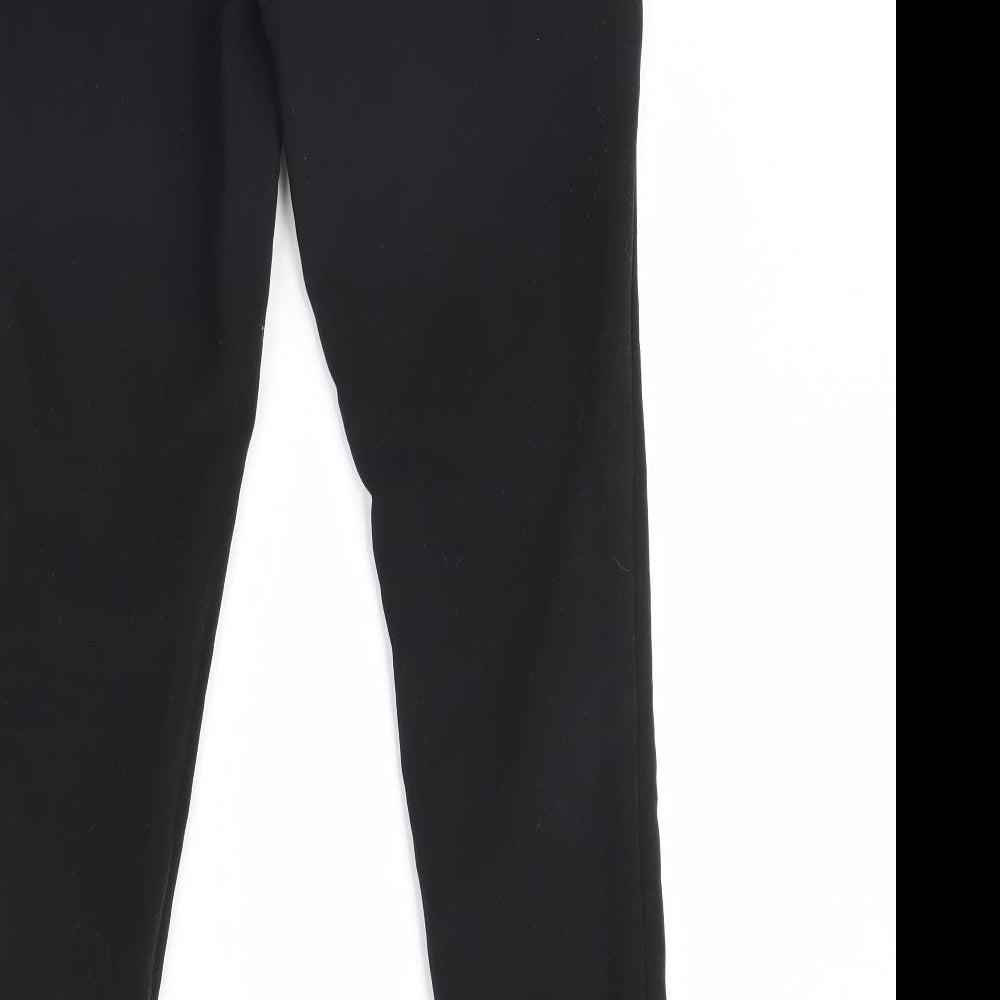 m&s Womens Black   Trousers  Size 8 L28 in