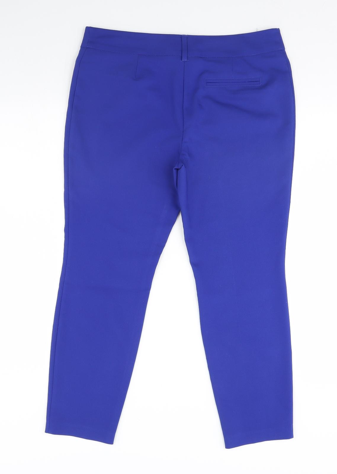 Papaya Womens Blue   Trousers  Size 12 L26 in