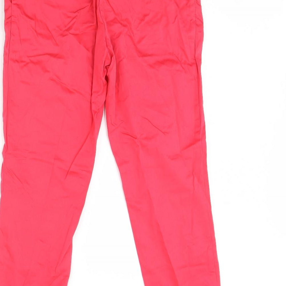 H&M Womens Pink   Cropped Trousers Size 10 L26 in