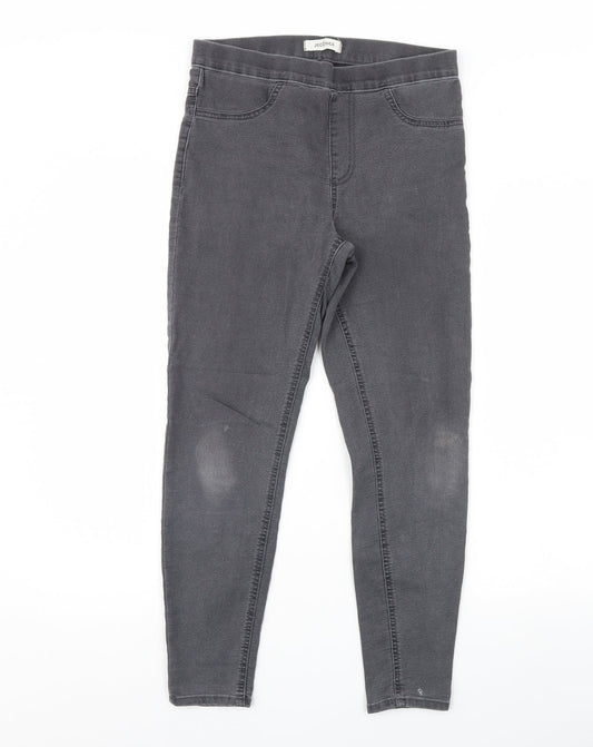 m&s Womens Grey  Denim Jegging Jeans Size 10 L28 in