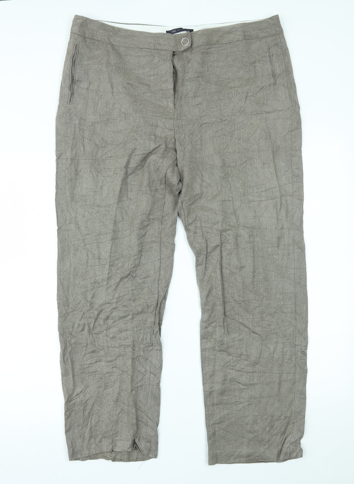 Marks and Spencer Womens Brown   Trousers  Size 16 L27 in