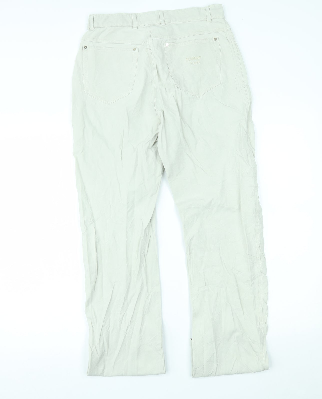 Rosner Womens Ivory   Trousers  Size 12 L30 in