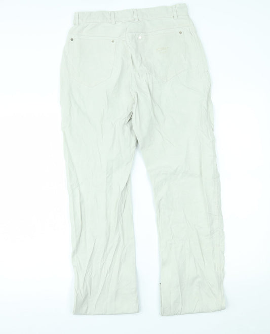 Rosner Womens Ivory   Trousers  Size 12 L30 in