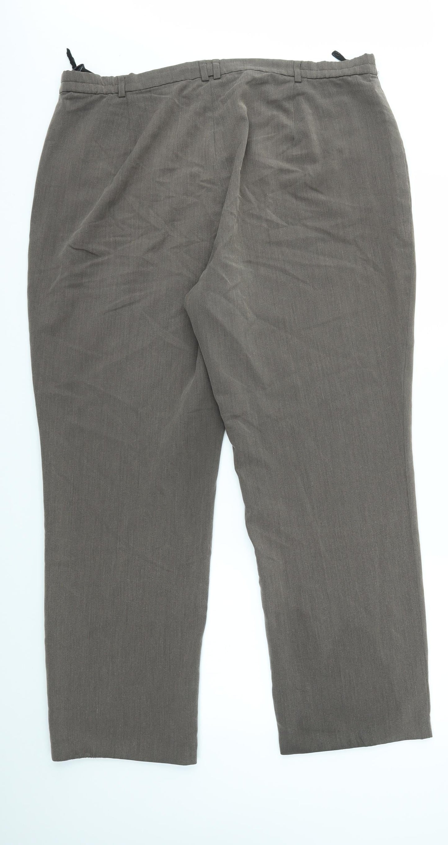 M&S Womens Brown   Dress Pants Trousers Size 18 L28 in