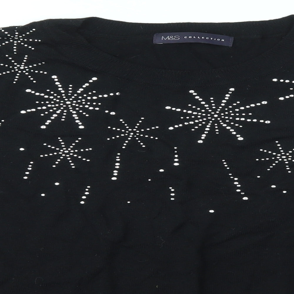 M&S Womens Black   Pullover Jumper Size S