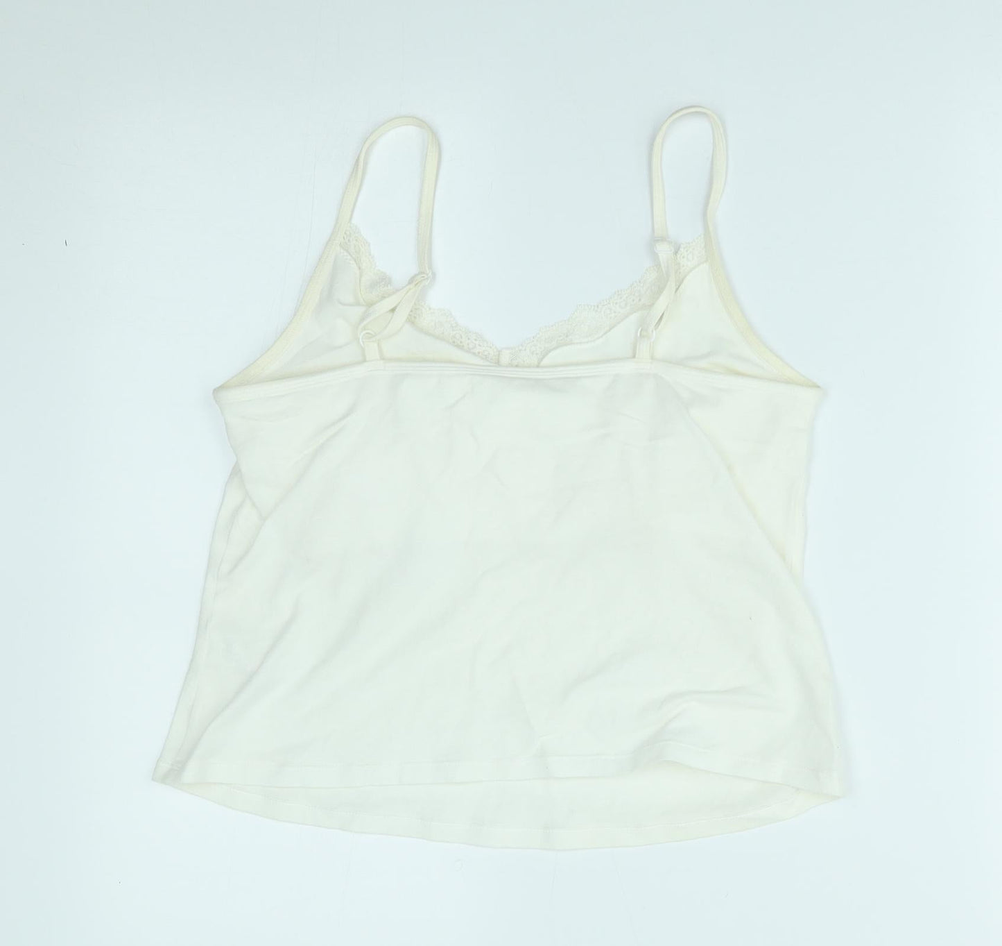 M&S Womens White   Cami Nightshirt Size 14  - cropped
