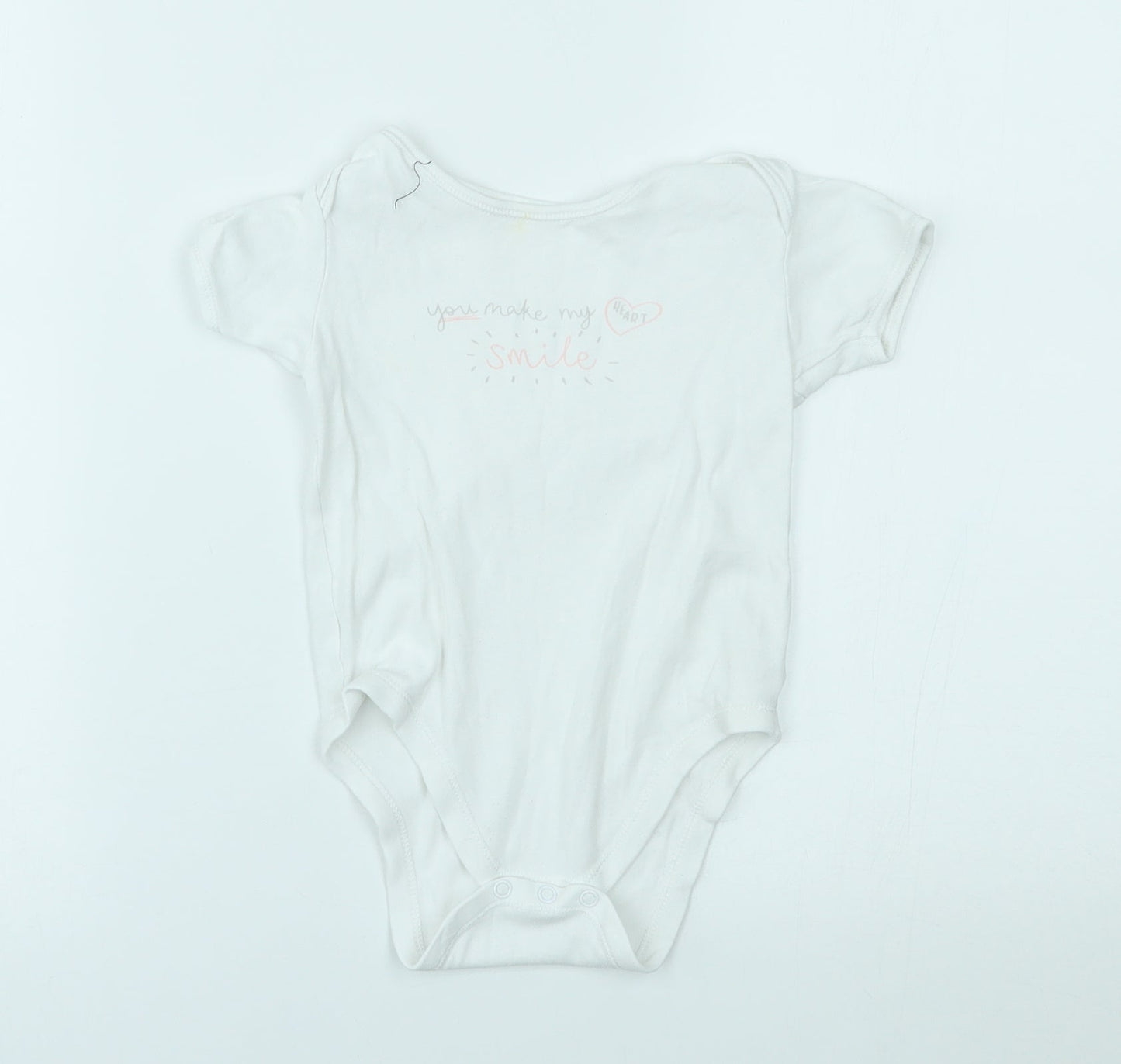 George Baby White   Babygrow One-Piece Size 18-24 Months  - you make my heart smile