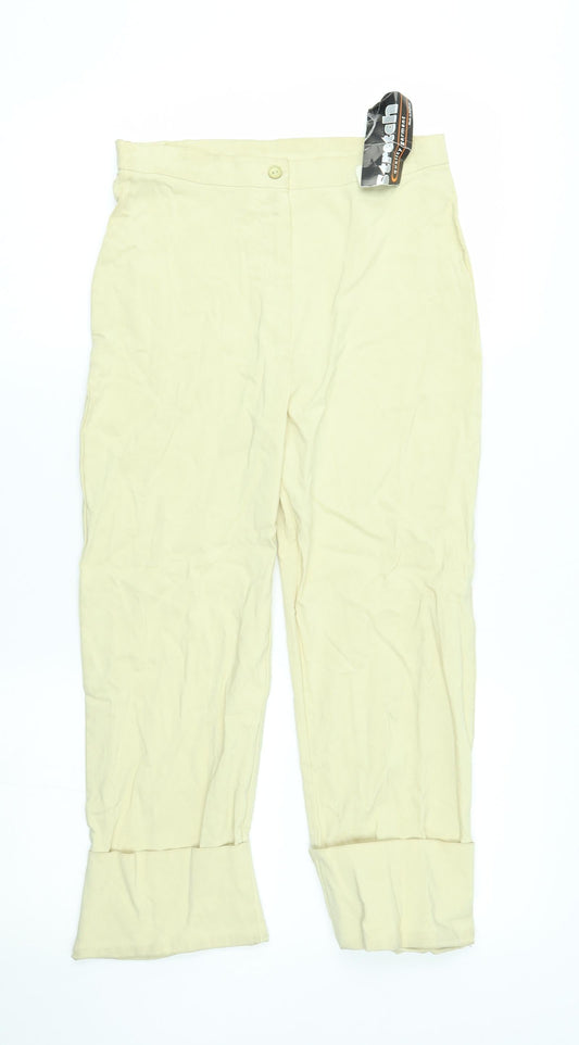 stretch Womens Beige   Capri Trousers Size 12 L21 in
