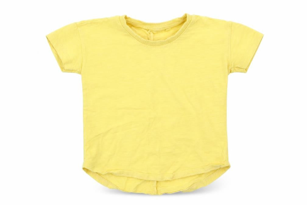 Front view of Next Baby Yellow Basic T-Shirt, size 12-18, Months
