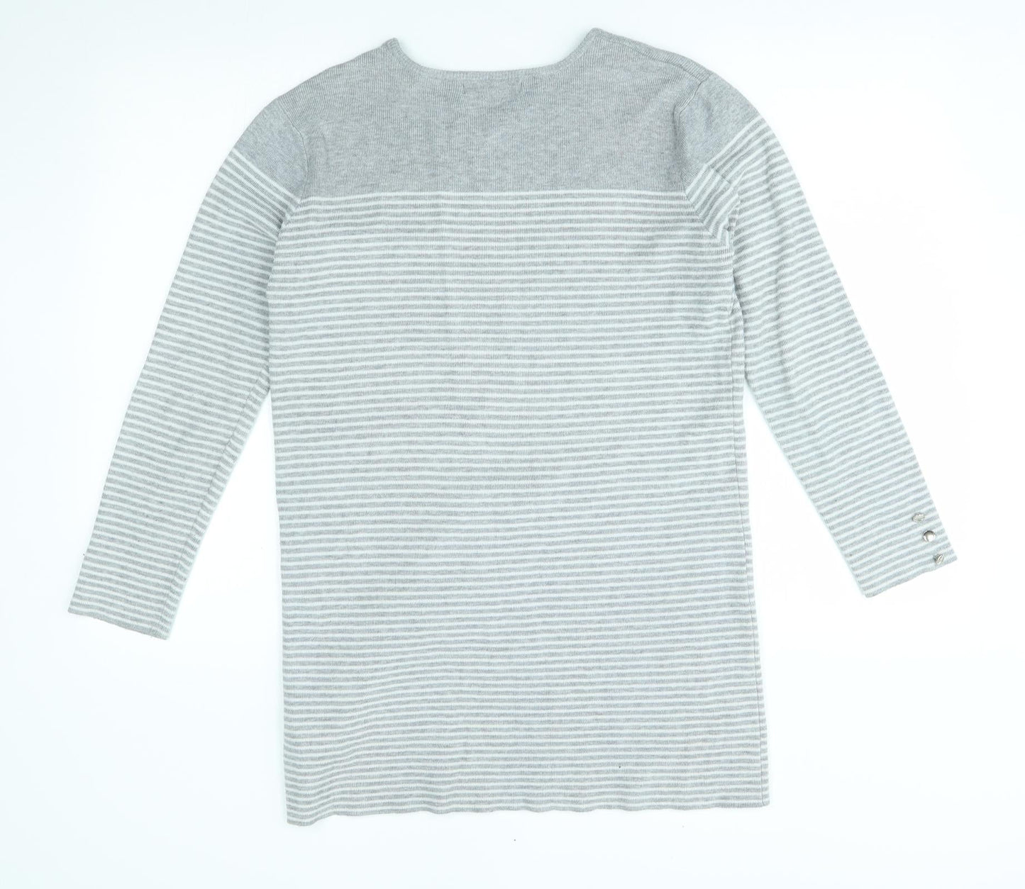 Primark Womens Grey Striped  Jumper Dress  Size 14