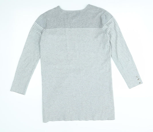 Primark Womens Grey Striped  Jumper Dress  Size 14