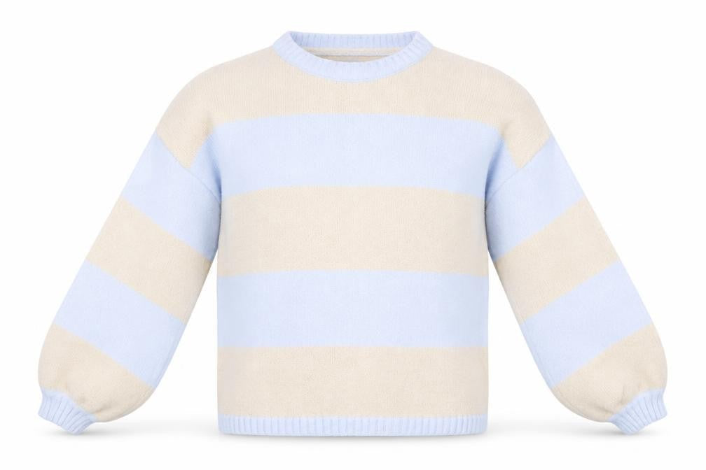 CocoGio Womens Blue Striped  Pullover Jumper Size M