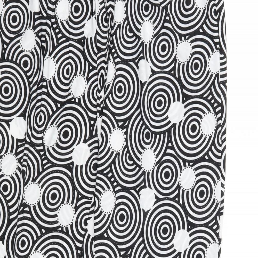 Preworn Womens Black Geometric  Trousers  Size S L30 in
