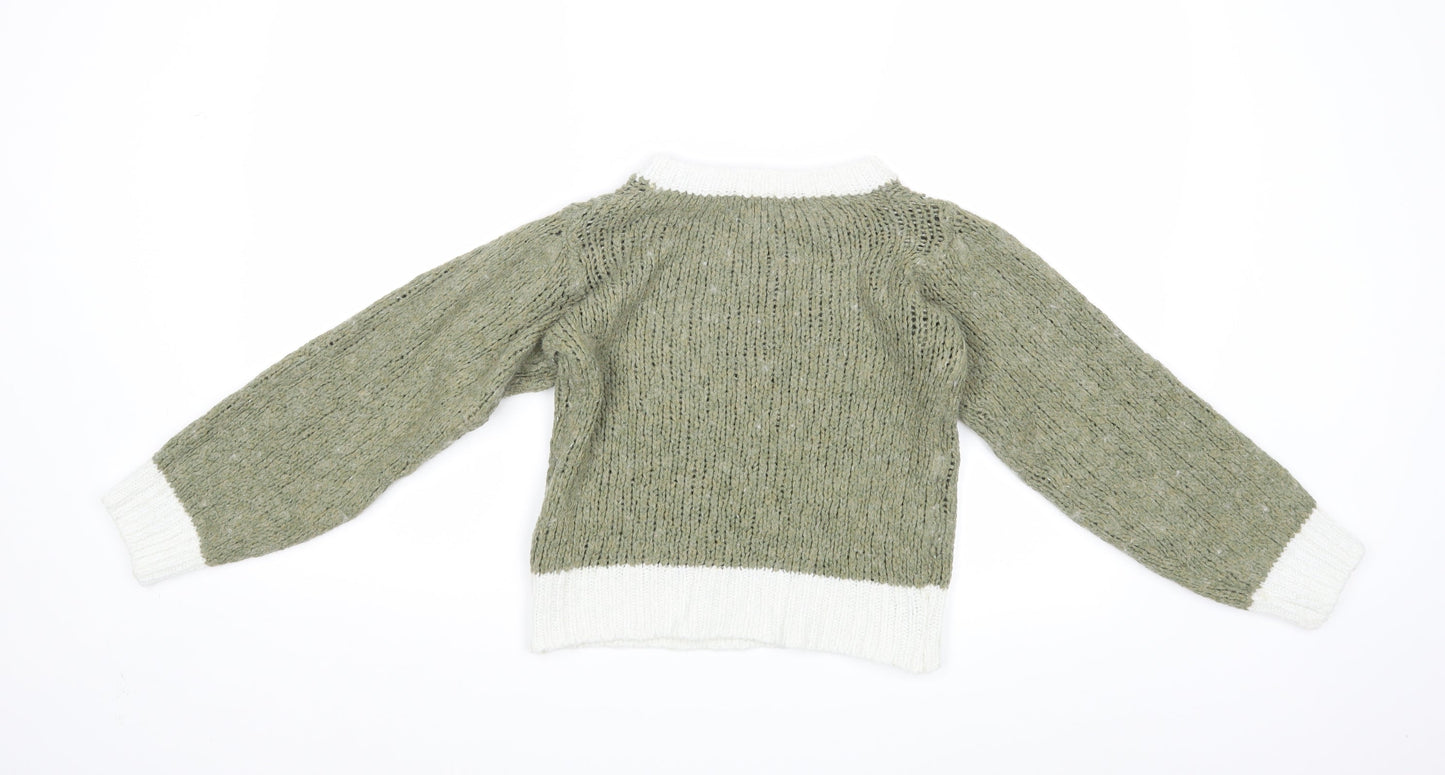 Nada del Riccio Womens Green  Knit Pullover Jumper Size XS