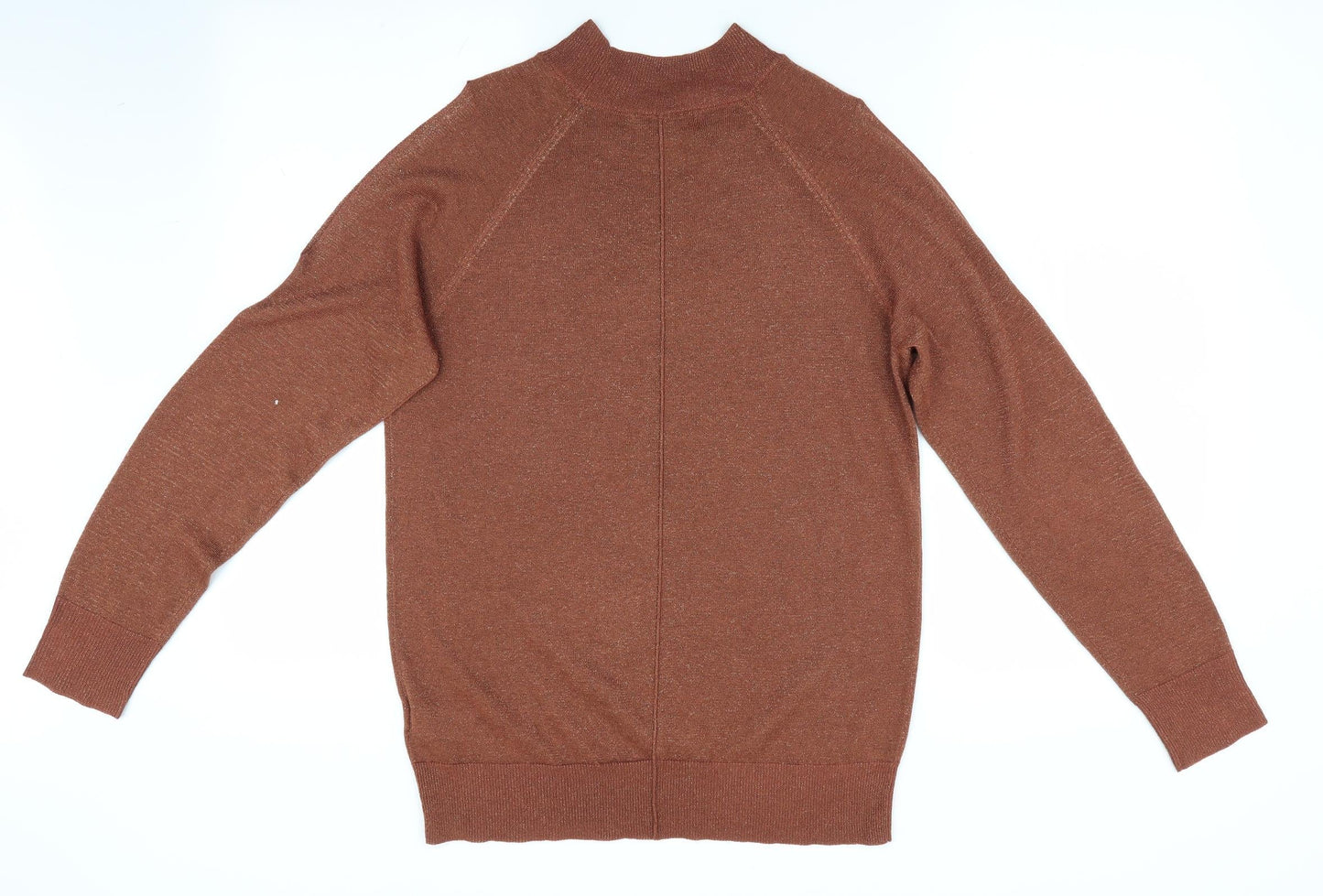 NEXT Womens Brown   Pullover Jumper Size 10  - Glitter effect - cut out shoulder