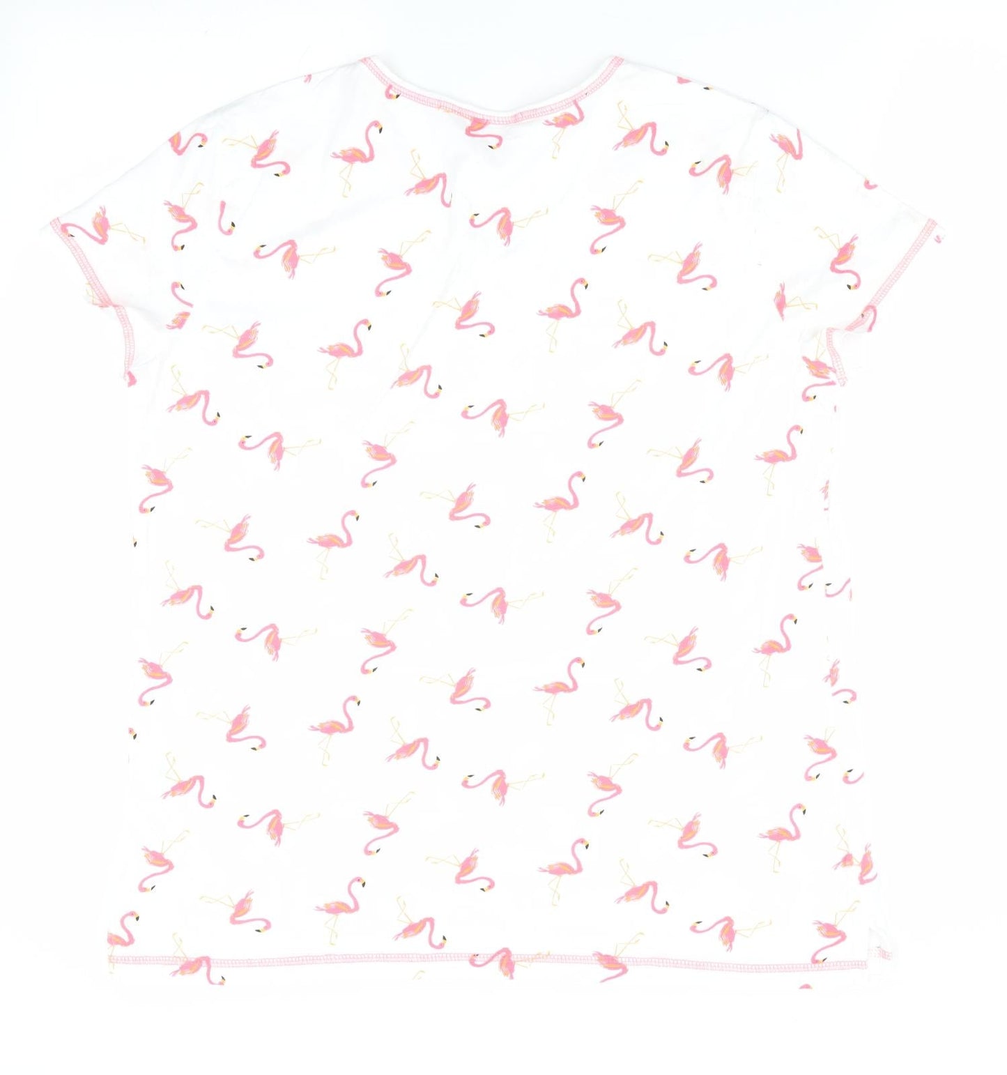 Damart Womens White Animal Print  Basic T-Shirt Size M