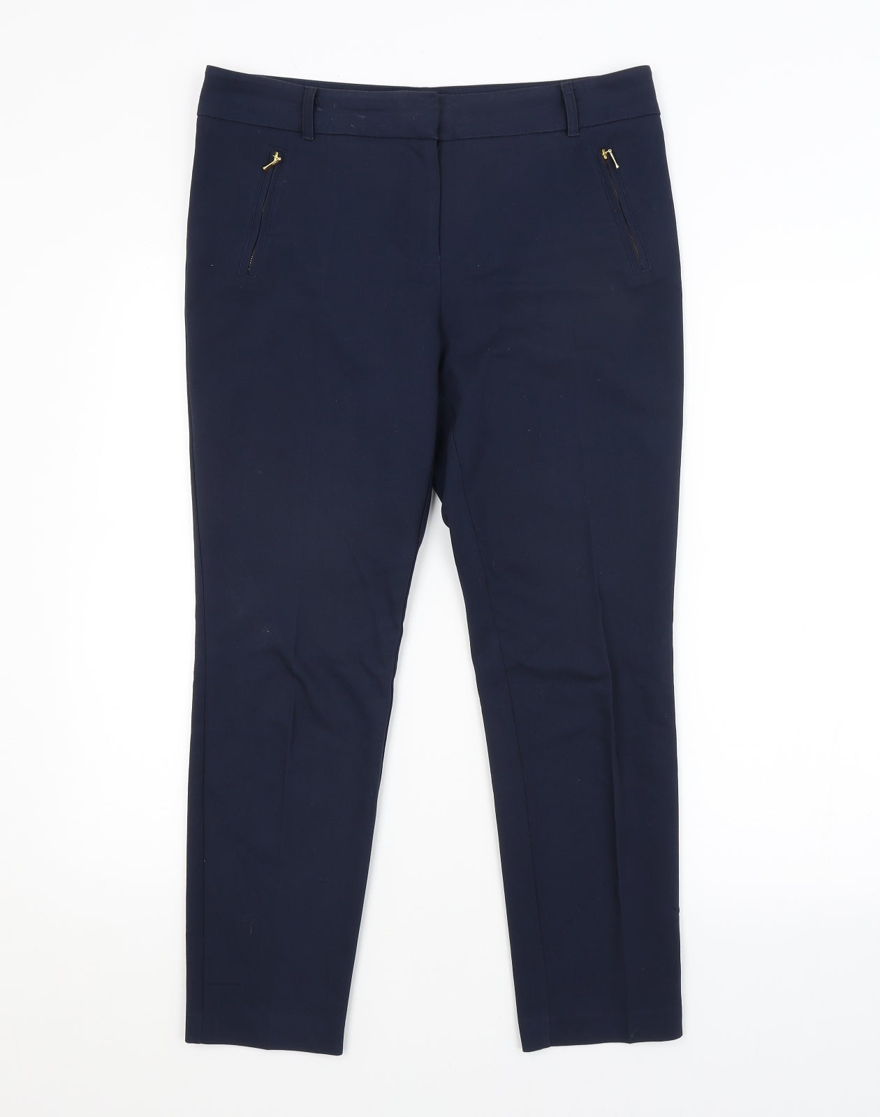 Papaya Womens Blue   Trousers  Size 12 L25 in