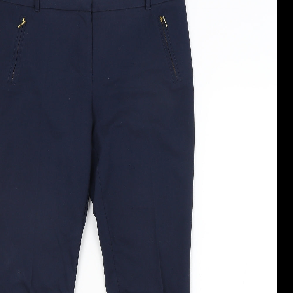 Papaya Womens Blue   Trousers  Size 12 L25 in
