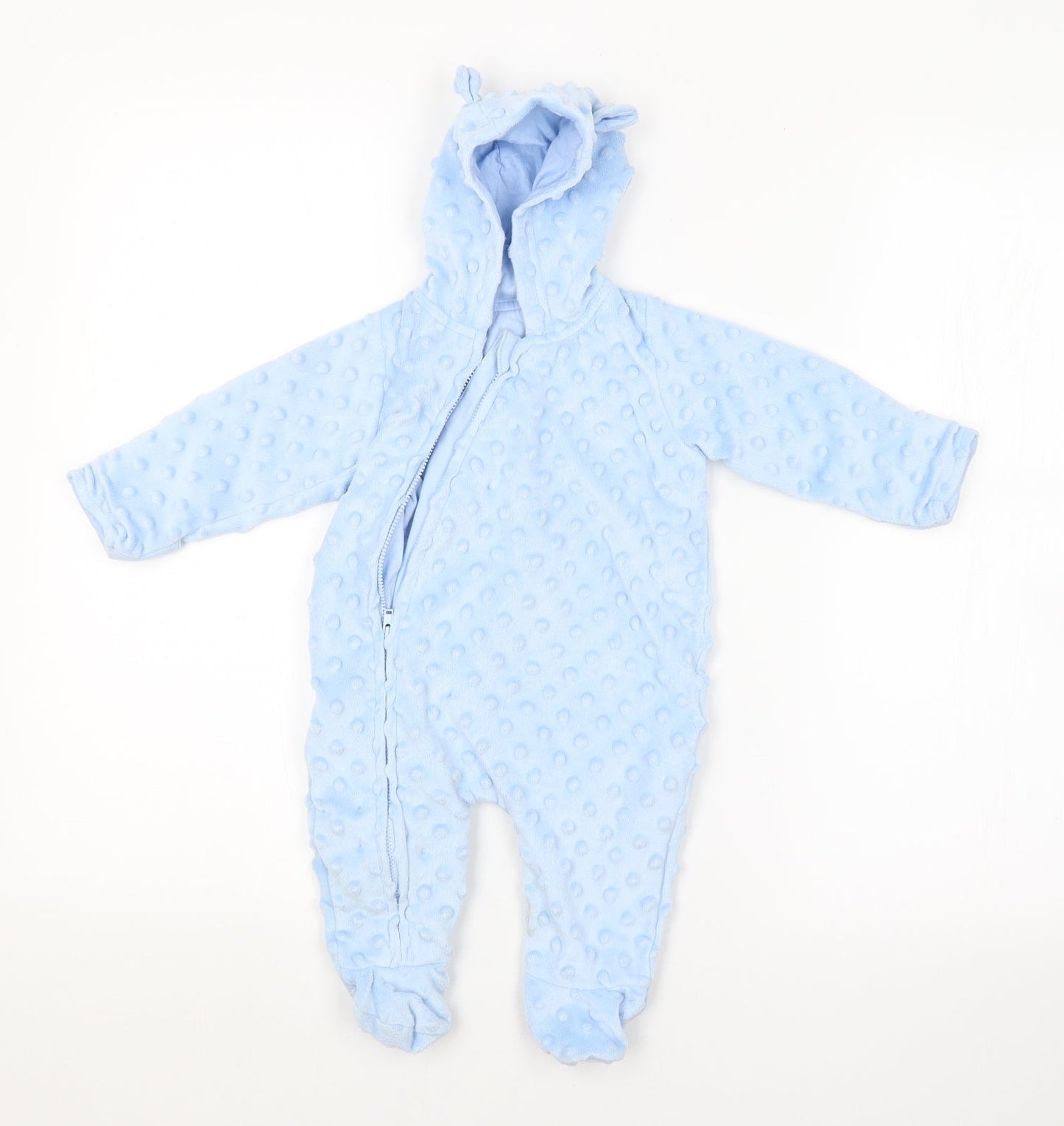 George Baby Blue Spotted  Coverall One-Piece Size 0-3 Months