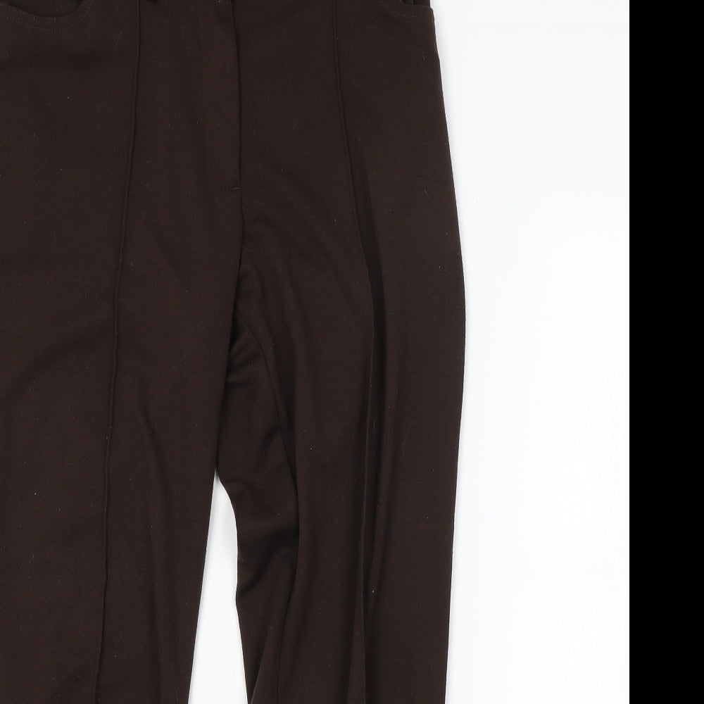 M&S Womens Brown   Trousers  Size 10 L26 in