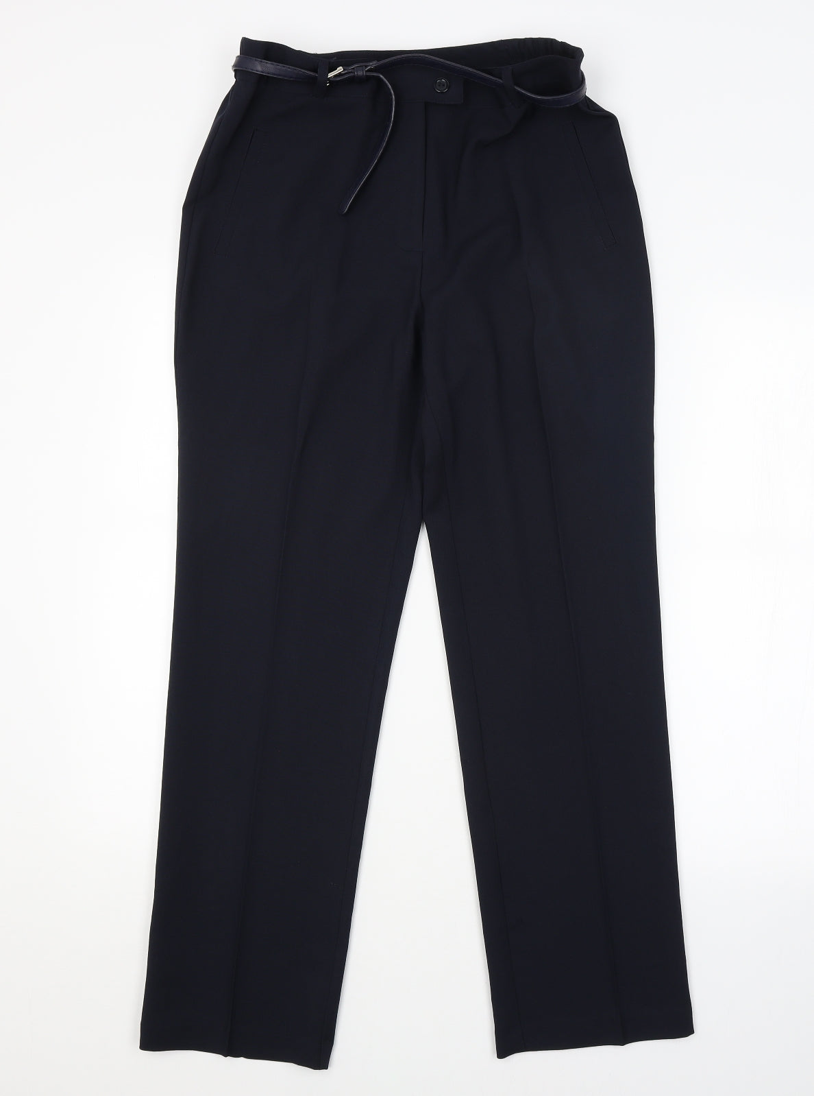 ELLIE LOUISE Womens Blue Camouflage  Trousers  Size 12 L28 in