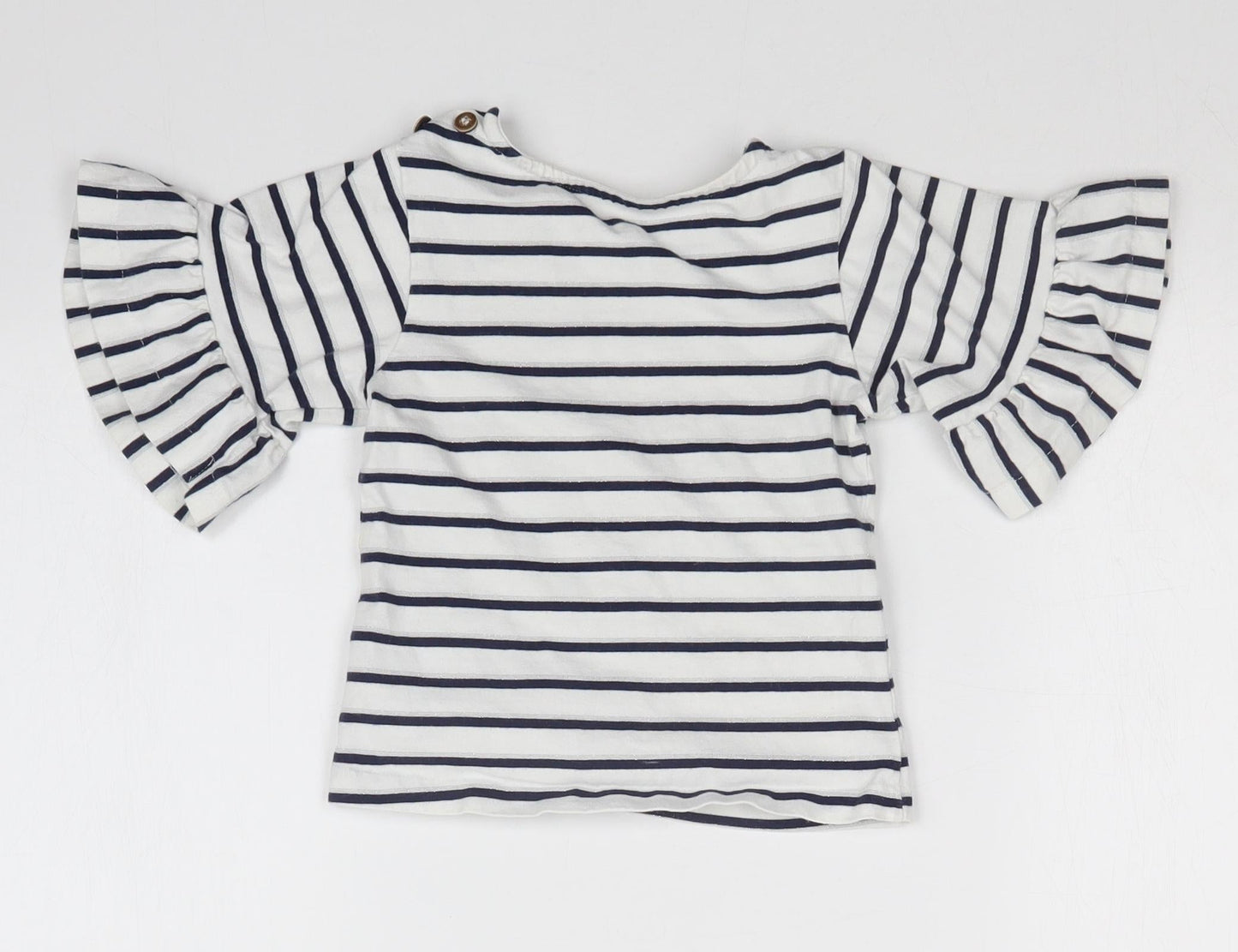 Mini Club Girls Multicoloured Striped  Basic T-Shirt Size 2-3 Years