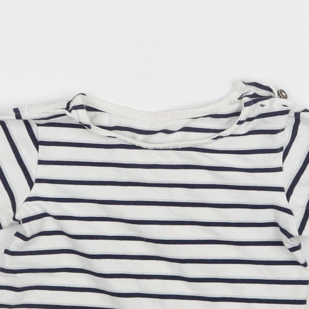 Mini Club Girls Multicoloured Striped  Basic T-Shirt Size 2-3 Years