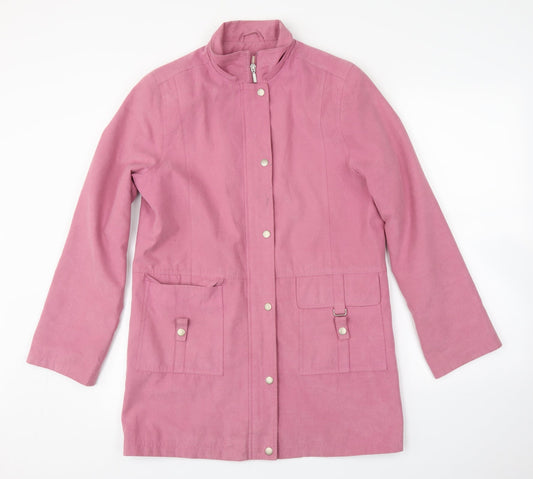 EWM Womens Pink   Overcoat Coat Size 10