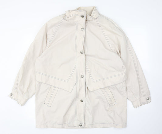 telemac Womens Beige   Overcoat Coat Size 16