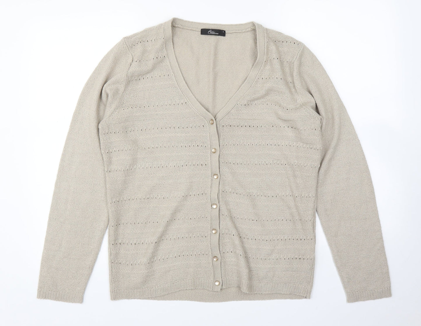BM Womens Beige   Cardigan Jumper Size S
